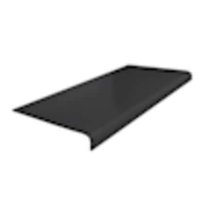 Roppe Rubber Light Duty Smooth Stair Tread Round Nose 12.63" x 48" Black